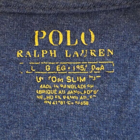 Polo Ralph Lauren Men’s Blue Custom Slim Fit Shirt - Size L - Picture 4 of 5